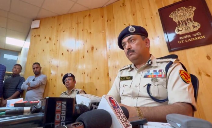 Sonam Wangchuk being questioned by police